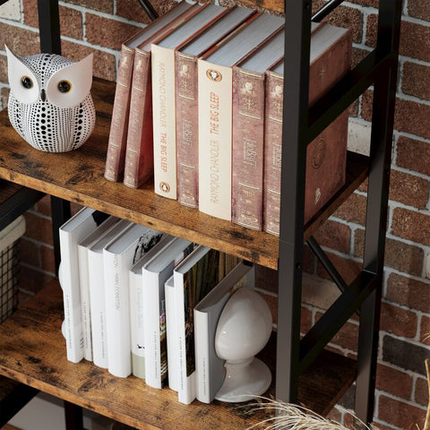 17 Stories Bookcases And Bookshelves Triple Wide 6 Tiers Industrial Bookshelf, Large Etagere Bookshelf Open Display Shelves With Metal Frame For Living Room Bedroom Home Office
