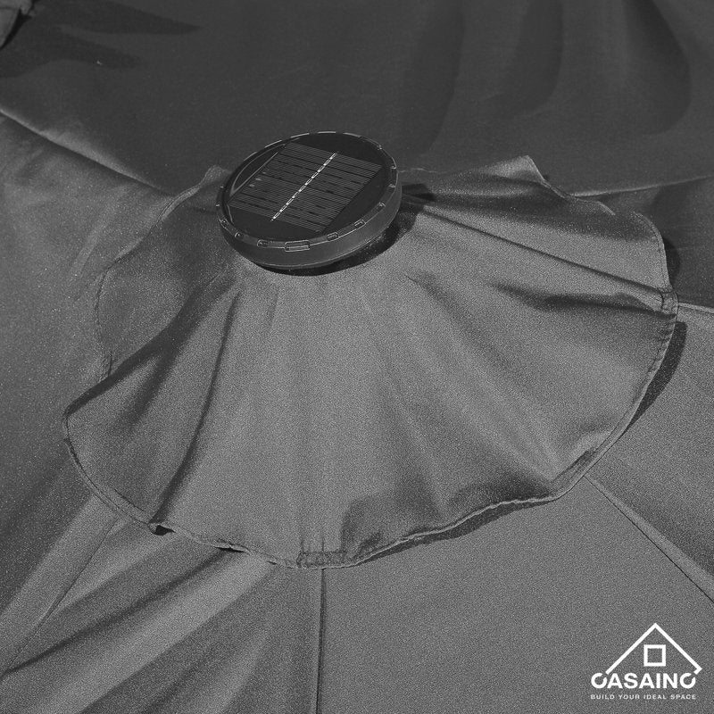 181.1'' x 106.3'' Lighted Rectangular Market Umbrella