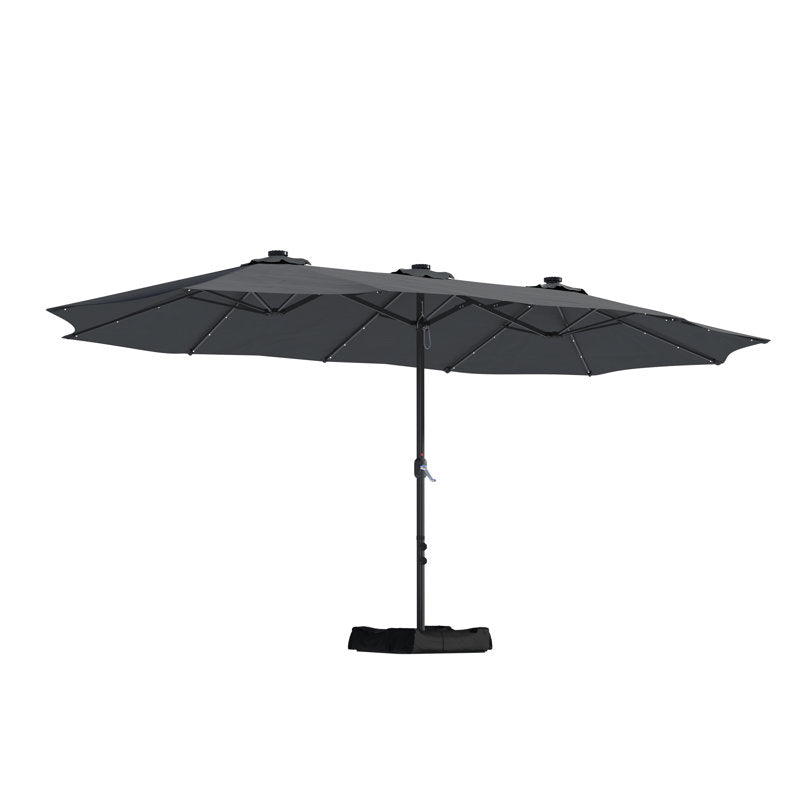 181.1'' x 106.3'' Lighted Rectangular Market Umbrella