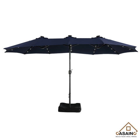 181.1'' x 106.3'' Lighted Rectangular Market Umbrella