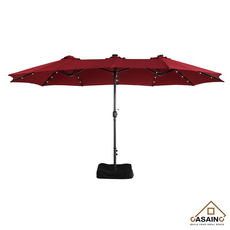 181.1'' x 106.3'' Lighted Rectangular Market Umbrella