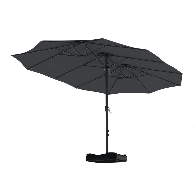 181.1'' x 106.3'' Lighted Rectangular Market Umbrella