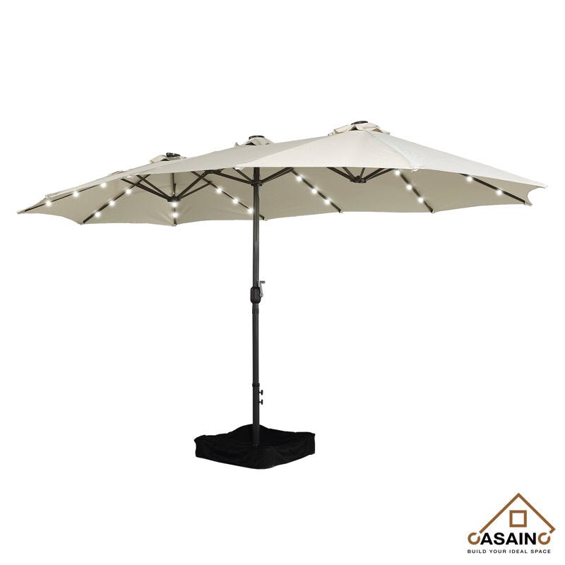 181.1'' x 106.3'' Lighted Rectangular Market Umbrella