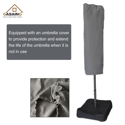 181.1'' x 106.3'' Lighted Rectangular Market Umbrella
