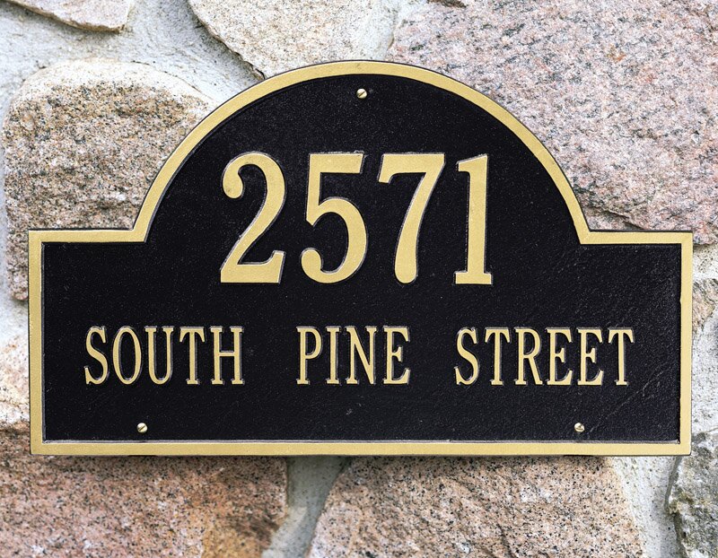 2-Line Wall Address Plaque