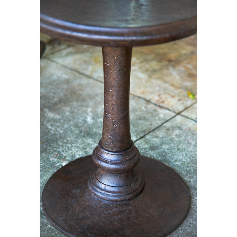 20" Cast Stone Occasional Side Table -Cocoa Finish