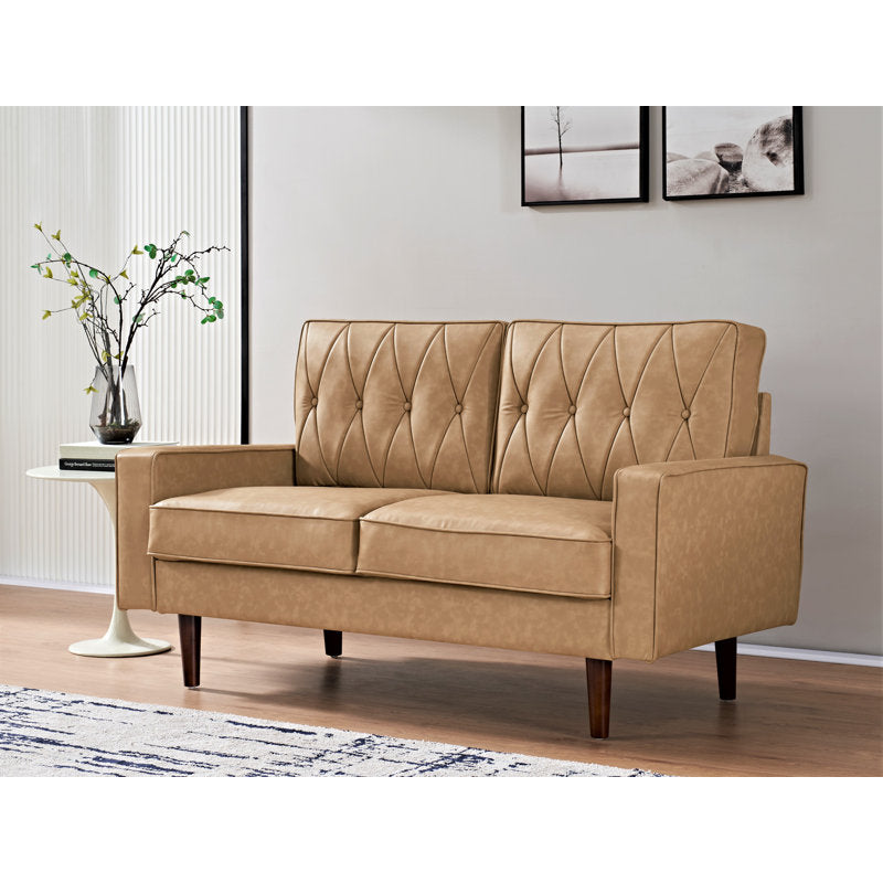 57.5'' Vegan Leather Loveseat