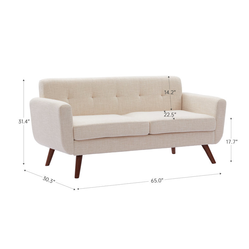 67" Square Arm Loveseat