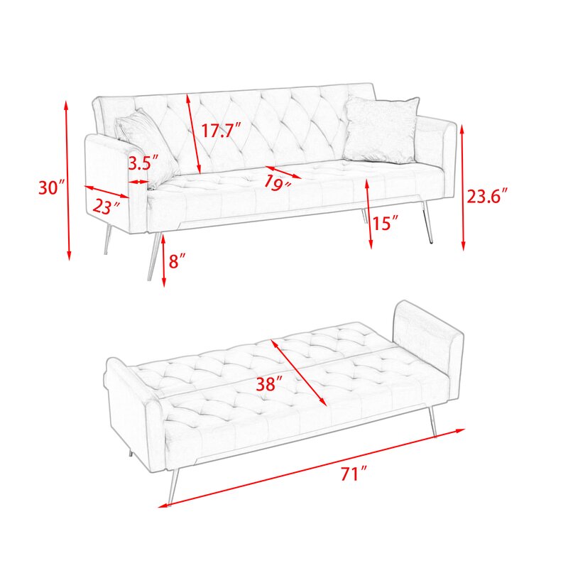 71" Upholstered Sofa