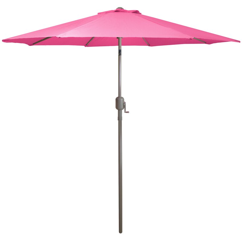 9ft Outdoor Patio Market Umbrella with Hand Crank and Tilt