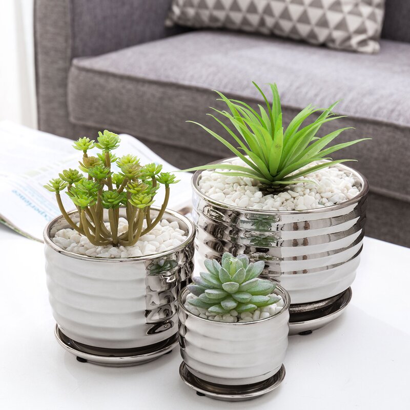 Abi-Leigh Ceramic Pot Planter (Set of 3)