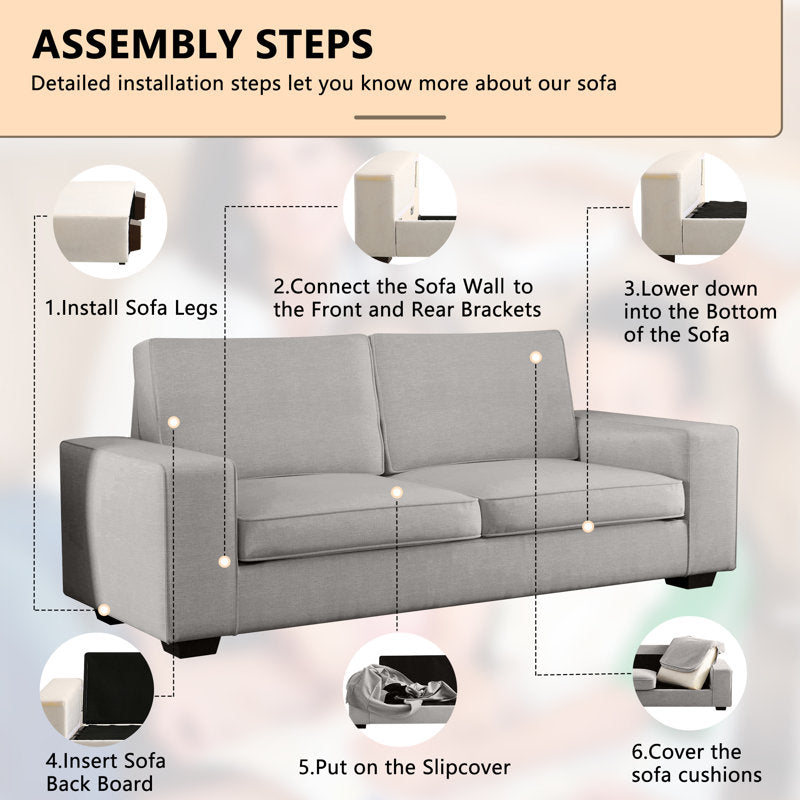 Adelmina 88.6'' Upholstered Sofa