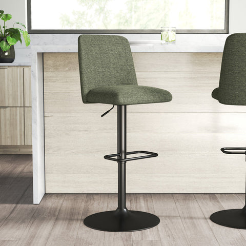 Green Adiza Swivel Adjustable Height Stool (Set of 2)