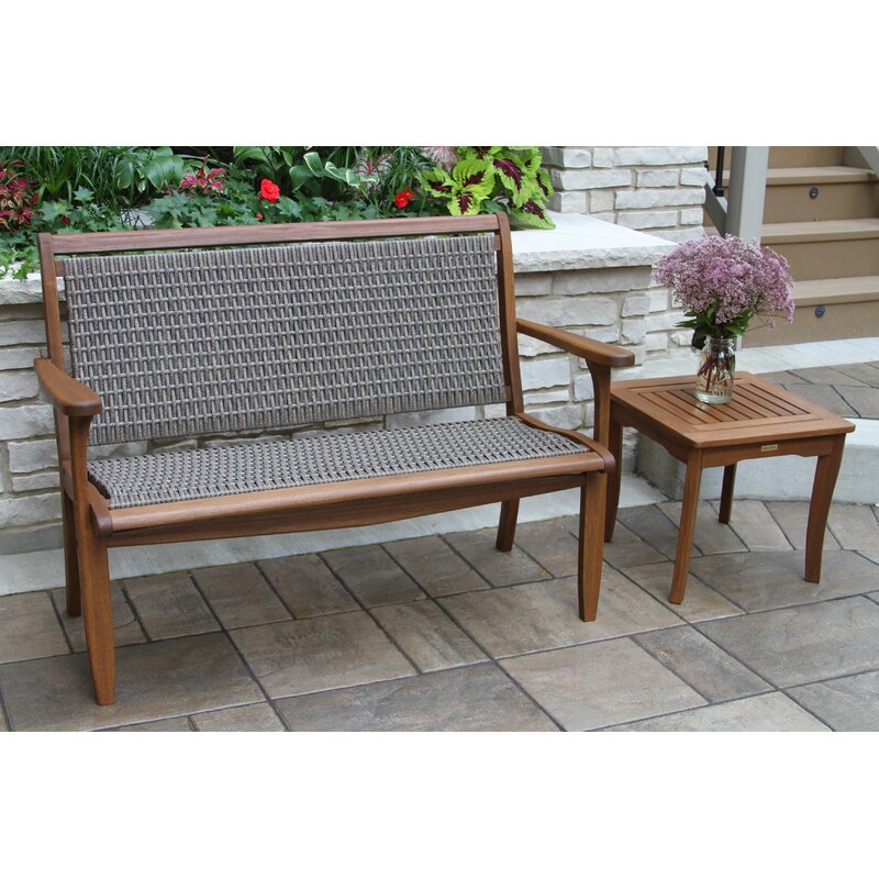 Brown Akiva Eucalyptus Outdoor Side Table
