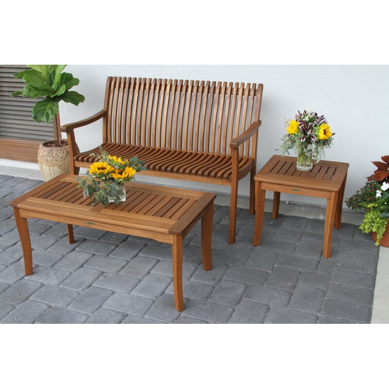 Brown Akiva Eucalyptus Outdoor Side Table