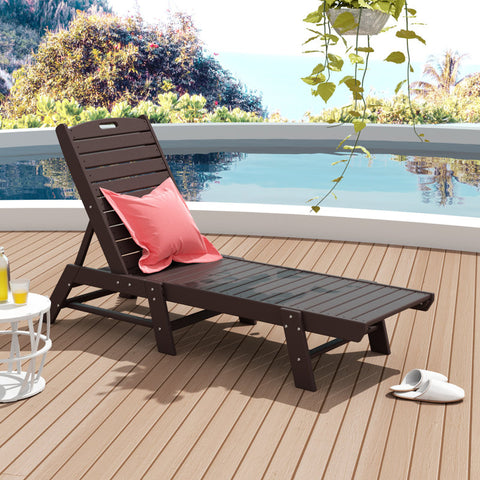 Alfea Outdoor HDPE Chaise Lounge