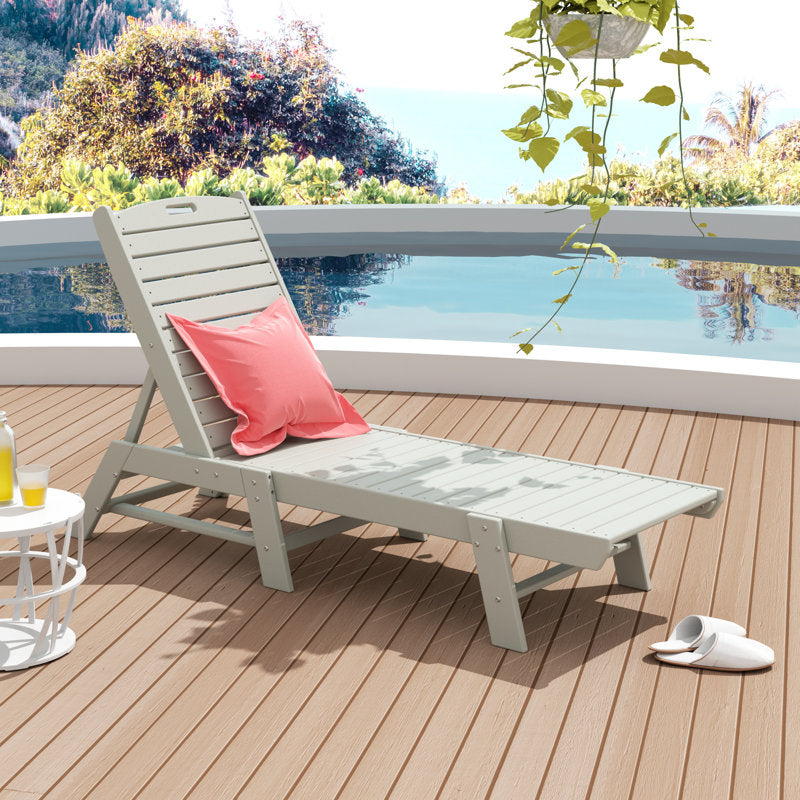 Alfea Outdoor HDPE Chaise Lounge