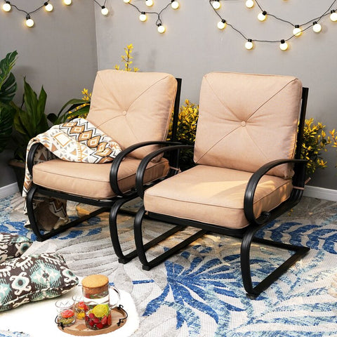 Alyah Metal Outdoor Lounge Chair (Set of 2)