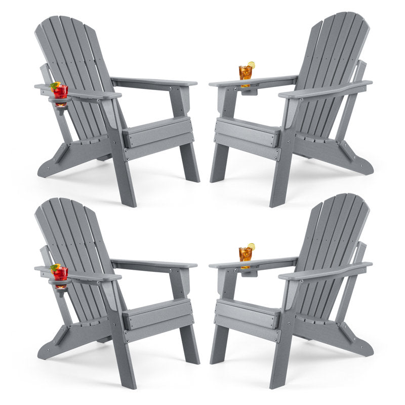 Azur Foldable Outdoor Adirondack Chair (Set of 4)