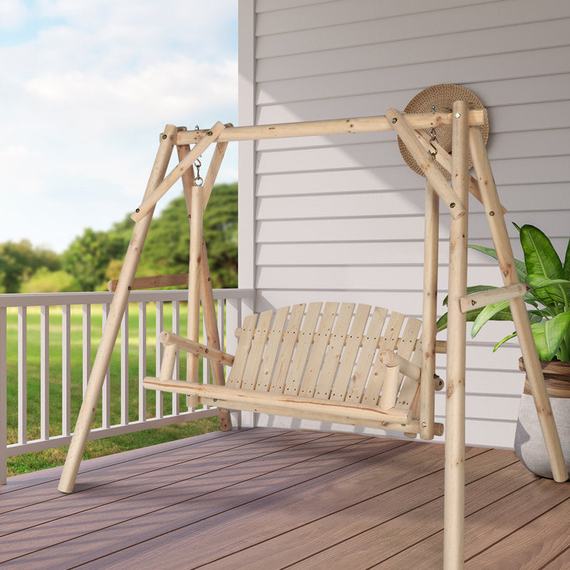 Branigans 2 Person Solid Wood Porch Swing