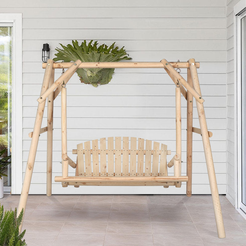 Branigans 2 Person Solid Wood Porch Swing