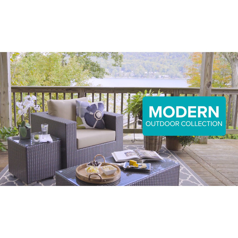 Brentwood Glass Outdoor Side Table
