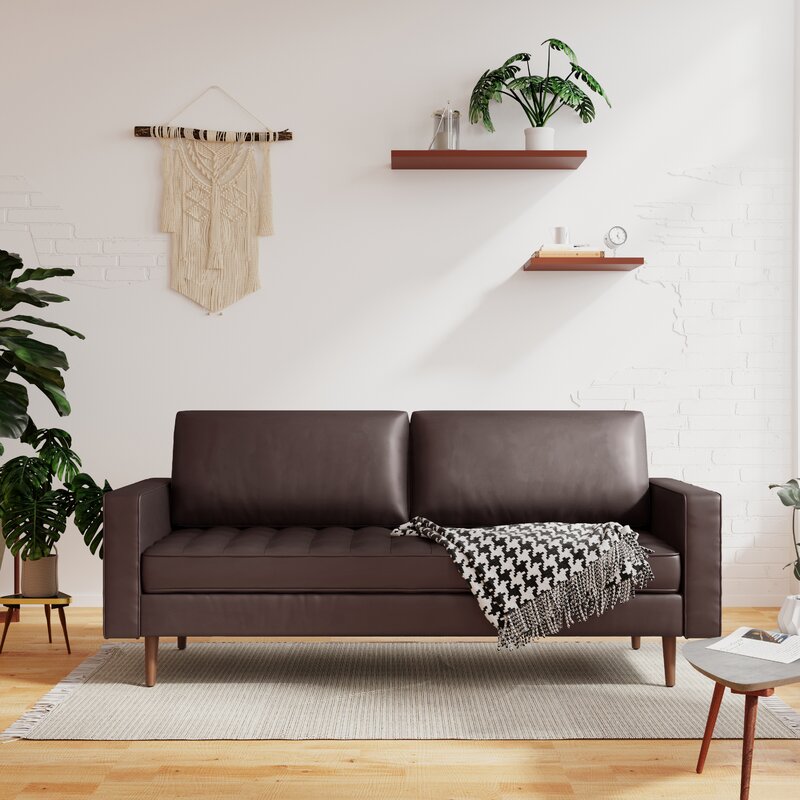 Bridgeview 69.95'' Vegan Leather Sofa