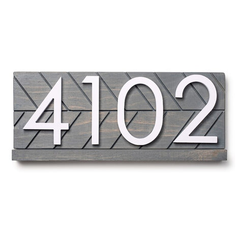 Chevron Address Plaque