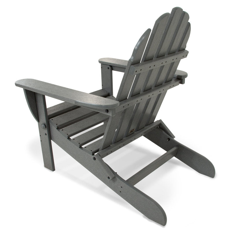 Slate Gray Classic Folding Adirondack Chair (Part number: AD5030GY)