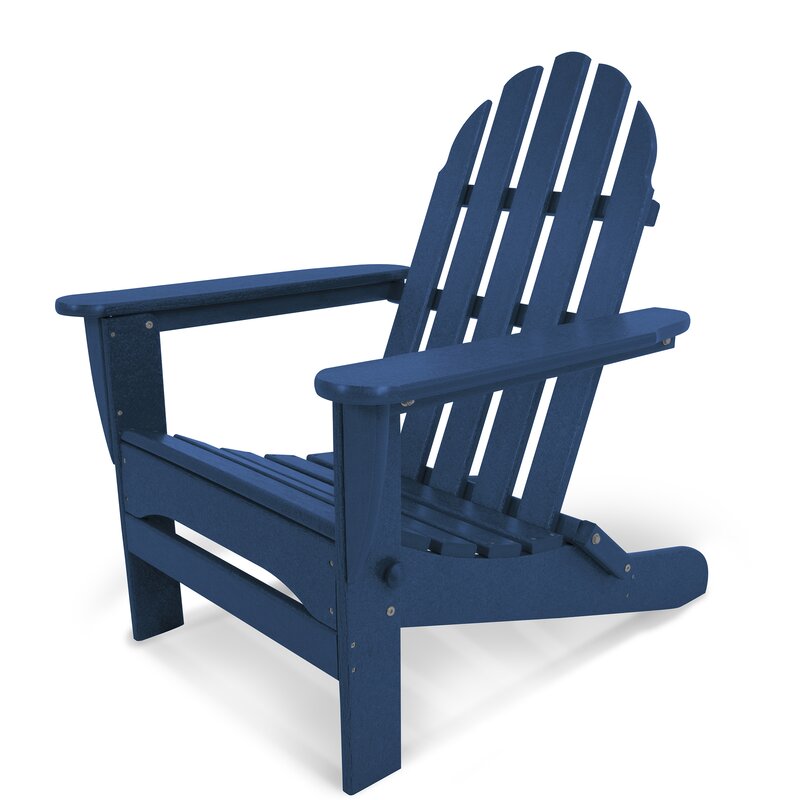 Slate Gray Classic Folding Adirondack Chair (Part number: AD5030GY)