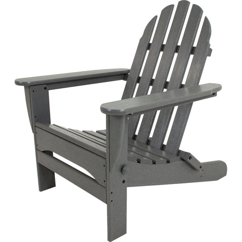 Slate Gray Classic Folding Adirondack Chair (Part number: AD5030GY)