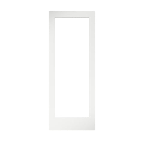 Clear Glass Wood Primed Shaker Standard Doors