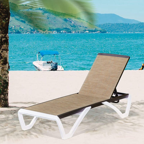 Colerain Outdoor Metal Chaise Lounge with Adjustable Positions