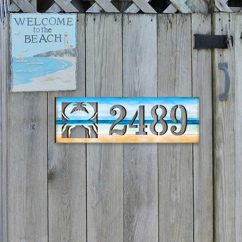 Crab 1-Line Address Sign