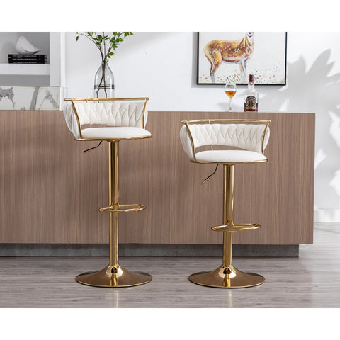 Cvetil Swivel Adjustable Height Stool (Set of 2)