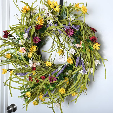 Daisy Lavender Grapevine 26" Wreath