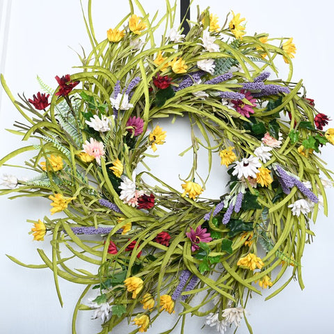 Daisy Lavender Grapevine 26" Wreath