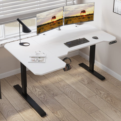 Daycia Height Adjustable L-Shape Standing Desk