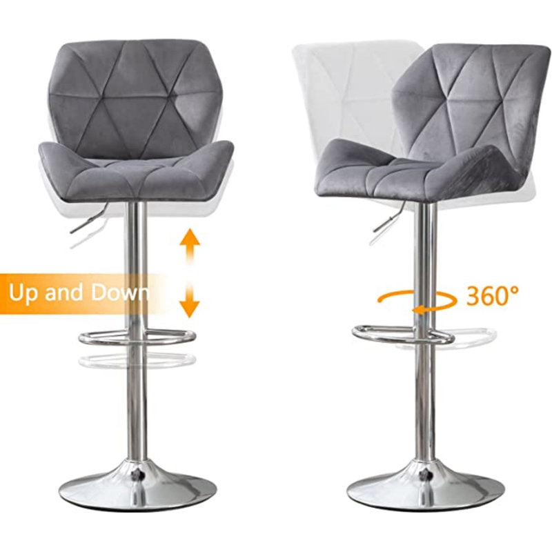 Decola Swivel Adjustable Height Bar Stool (Set of 2)