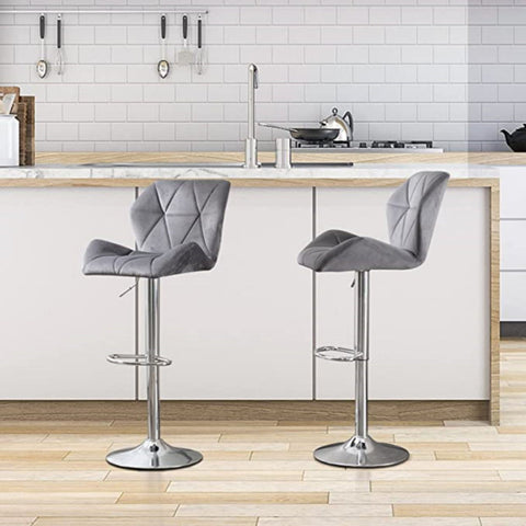 Decola Swivel Adjustable Height Bar Stool (Set of 2)