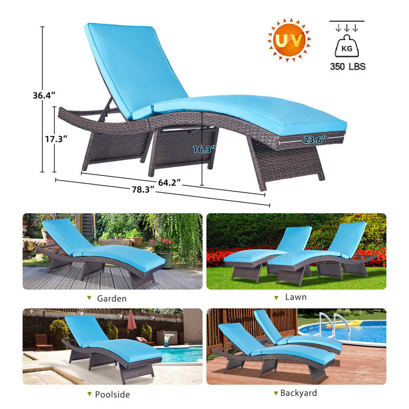 Douglastown Outdoor Wicker Chaise Lounge