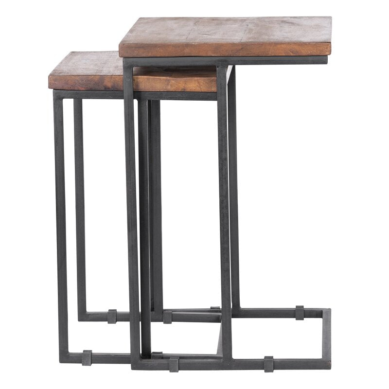 Black/Mahogany Brown Eastville Nesting End Table