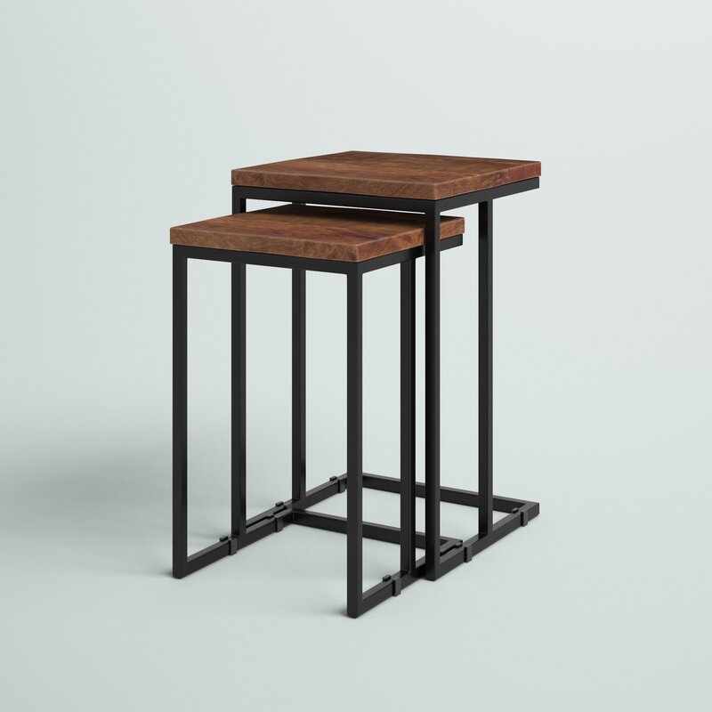 Black/Mahogany Brown Eastville Nesting End Table