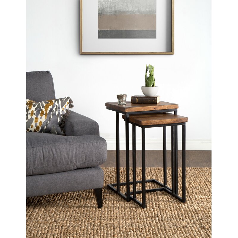 Black/Mahogany Brown Eastville Nesting End Table