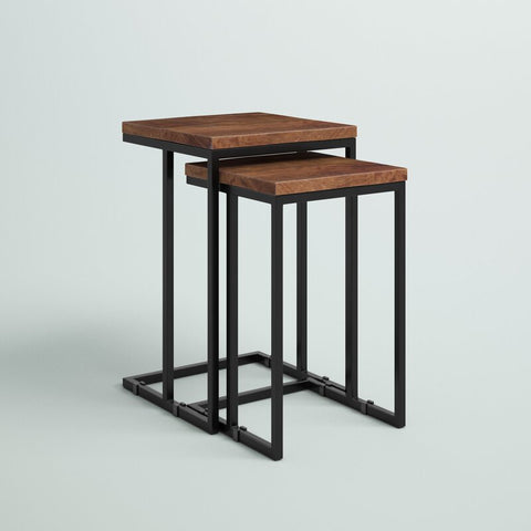 Black/Mahogany Brown Eastville Nesting End Table