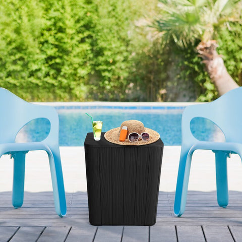 Ebern Designs Ifeta 11.5 Gallons Gallon Water Resistant Resin Deck Box in Black