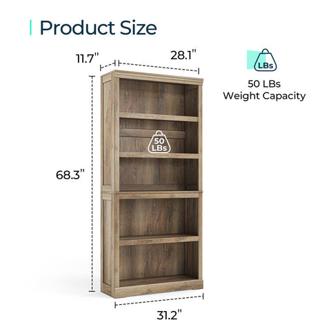 Ellettsville 68.3" Tall Bookshelf