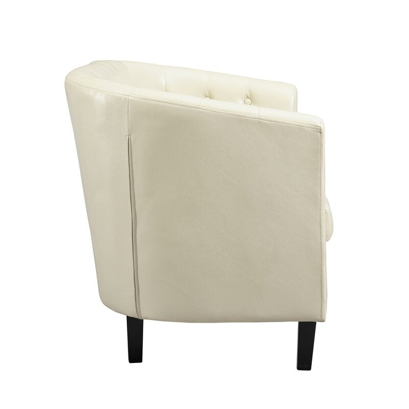 Engelhardt Vegan Button Tufted Loveseat, 2 Seater Sofa, Small Loveseat for Bedrooms and Living Room