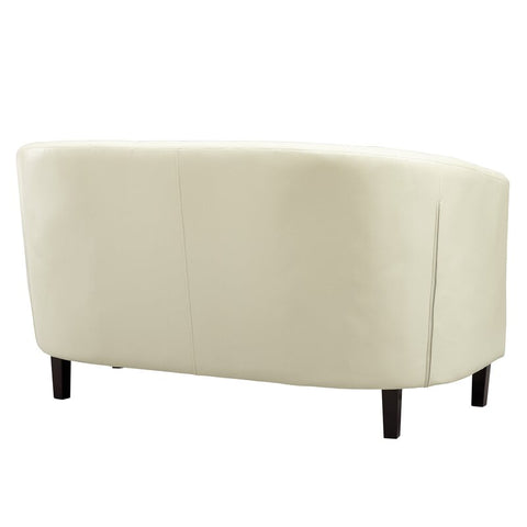 Engelhardt Vegan Button Tufted Loveseat, 2 Seater Sofa, Small Loveseat for Bedrooms and Living Room
