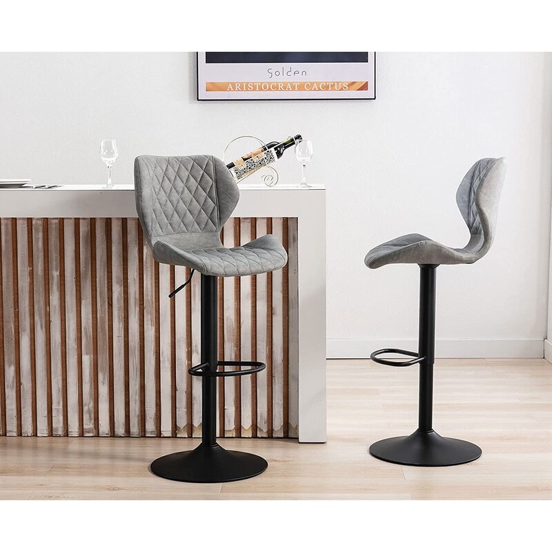 Enmond Swivel Adjustable Height Stool (Set of 2)